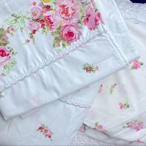 Vintage Sears Perma Prest Sheet Set Full Shabby